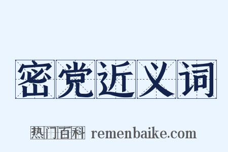 密党近义词是什么意思的图片